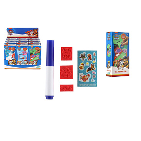 Kreativní sada 3 druhy Paw Patrol/Tlapková patrola v krabičce 6x13x3,5cm 12ks v boxu Kreativní sada 3 druhy Paw Patrol/Tlapková patrola v krabičce 6x13x3,5cm 12ks v boxu