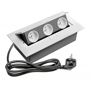 GTV AE-PBC3GU-10 Zásuvky stolní, 3x zásuvka, přívodní kabel, bílá GTV AE-PBC3GU-10 Zásuvky stolní, 3x zásuvka, přívodní kabel, bílá