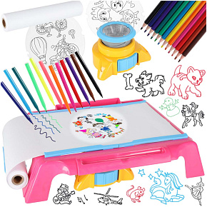 Projektor projektor stolek na kreslení karty růžový