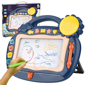 WOOPIE Znikopis Tabule Magnetická Barevná Razítka Modrá