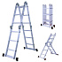 Herzberg HG-5002: Víceúčelový hliníkový skládací žebřík