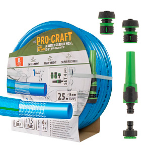 Modrá zahradní hadice Procraft PR-3KGH1925F Modrá zahradní hadice Procraft PR-3KGH1925F