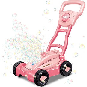 Lebula sekačka na bubliny + tekutina na mýdlové bubliny růžová sada