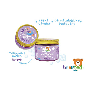 Tvarovací mýdlo fialové beauted v uzavíratelné dóze