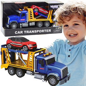 WOOPIE Odtahový Vůz Transportér S Autíčkem Světlo Zvuk Měřítko 1:14