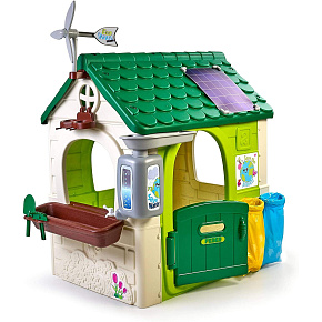 FEBER Zahradní domek Eco Krmítko Třídění odpadu Imitace solárního panelu