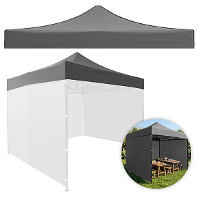 Roof cover 3x3 m for a garden pavilion tent 420D PVC, grey, MultiGarden