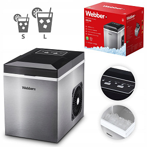 Home Ice Maker Machine for Cubes Crushed Ice 10 kg 165W WEBBER