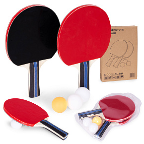 Table Tennis Set 2 Ping-Pong Paddles + 3 Balls
