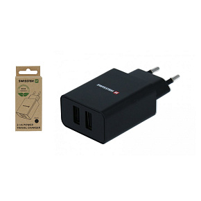 Síťový adaptér Smart IC 2x USB 2,1A power, černý (ECO BALENÍ) Síťový adaptér Smart IC 2x USB 2,1A power, černý (ECO BALENÍ)