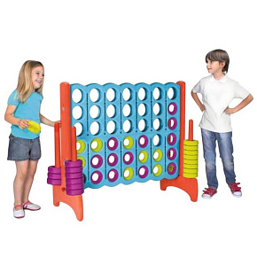 FEBER Logická strategická hra do zahrady domu 4 kolečka v řadě Mega 4 in Line