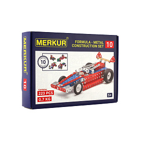 Stavebnice MERKUR 010 Formule 10 modelů 223ks v krabici 26x18x5cm Stavebnice MERKUR 010 Formule 10 modelů 223ks v krabici 26x18x5cm