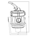 Lebula hlavice pískového filtru - 7cestný ventil