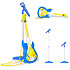 Electric Guitar and Microphone Set with Stand for Kids – MP3 Compatible, Blue