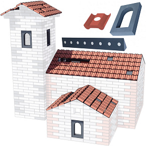 CLASSIC WORLD Mega Stavebnice z Měkké Pěny EVA Sada Střecha a Okna 38 ks.