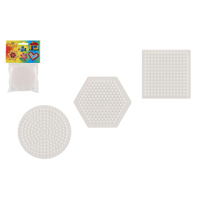 Podložka na zažehlovací korálky Hama MIDI- kolečko,čtverec,šestiúhelník plast 3ks v sáčku 9x9cm Podložka na zažehlovací korálky Hama MIDI- kolečko,čtverec,šestiúhelník plast 3ks v sáčku 9x9cm