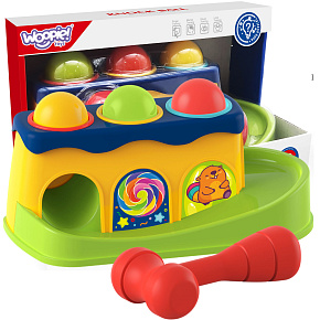 WOOPIE BABY Barevná zatloukačka s kladívkem Montessori WOOPIE BABY Barevná zatloukačka s kladívkem Montessori