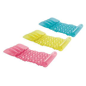 Lehátko nafukovací průhledné 173x89cm 3 barvy v krabici 24x21,5x8cm Lehátko nafukovací průhledné 173x89cm 3 barvy v krabici 24x21,5x8cm