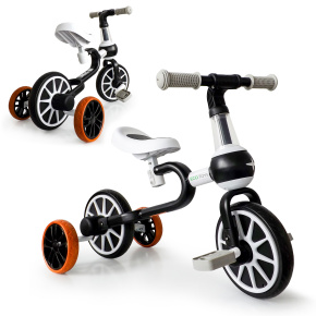 Balance bike 4 in 1 Pedals Side wheels black ECOTOYS