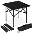 Folding Camping Table 53x55 cm with Carrying Bag, Black, MultiGarden