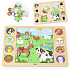 VIGA Dřevěné Puzzle Hádej Stín - Farma Skládačka 17 ks.