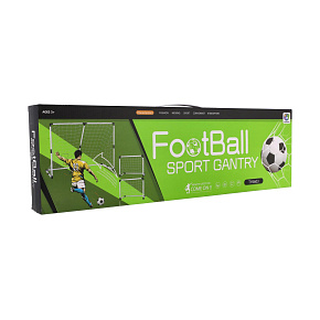 Branka fotbalová 2v1 + míč plast v krabici 66x21x7cm