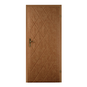 STANDOM Koženkové čalounění dveří vzor kosočtverec T1 Světlý kaštan