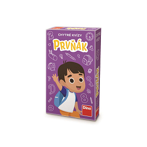 Chytré kvízy Prvňák naučná společenská hra v krabičce 11,5x18x3,5cm