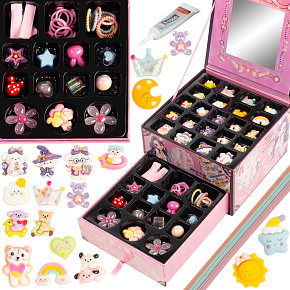 Lebula sada na výrobu gumiček a prstýnků velký kufřík v ozdobném balení Lebula sada na výrobu gumiček a prstýnků velký kufřík v ozdobném balení