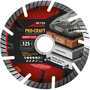 Diamantový řezný kotouč Deep Cut Procraft DC125