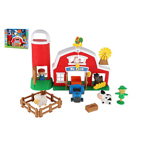 Sada farma se silem na obilí s doplňky plast na baterie se zvukem v krabici 50x39cm 18m+ Sada farma se silem na obilí s doplňky plast na baterie se zvukem v krabici 50x39cm 18m+