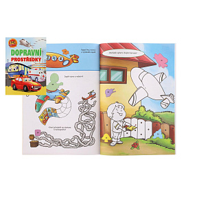 Pracovní sešit 101 aktivit s nálepkami Dopravní prostředky CZ verze 21x30cm Pracovní sešit 101 aktivit s nálepkami Dopravní prostředky CZ verze 21x30cm