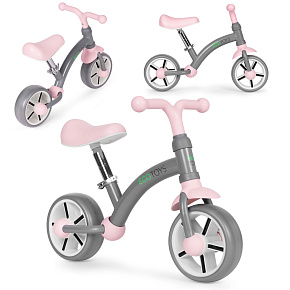 Balance bike for children, EVA wheels, adjustable seat, gray, ECOTOYS