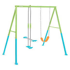 Double Garden Swing Playset for Kids Glider INTEX 44120 Double Garden Swing Playset for Kids Glider INTEX 44120