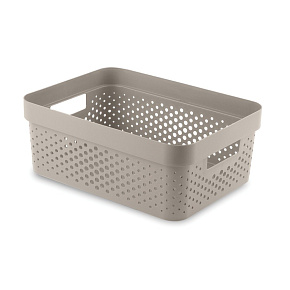 Úložný box INFINITY 11l recyklovaný plast béžový