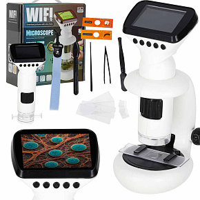 Digitální elektronický mikroskop Wi‑Fi USB LCD displej 200x 1000x příslušenství Digitální elektronický mikroskop Wi‑Fi USB LCD displej 200x 1000x příslušenství