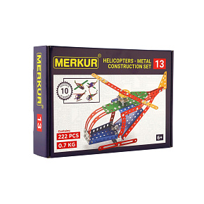 Stavebnice MERKUR 013 Vrtulník 10 modelů 222ks v krabici 26x18x5cm Stavebnice MERKUR 013 Vrtulník 10 modelů 222ks v krabici 26x18x5cm