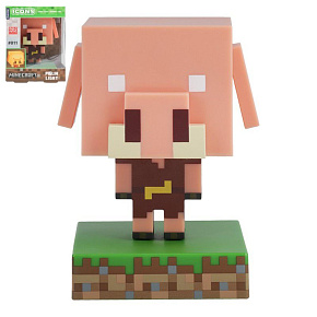 Lampička prasátko Piglin Minecraft na baterie v krabičce 10,5x14x9cm Lampička prasátko Piglin Minecraft na baterie v krabičce 10,5x14x9cm