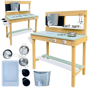 AXI Velká Dřevěná Kuchyně Hra s Vodou a Pískem AXI Velká Dřevěná Kuchyně Hra s Vodou a Pískem