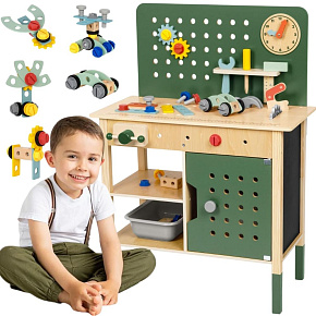 WOOPIE GREEN Dřevěná STEM dílna Sada s nástroji WOOPIE GREEN Dřevěná STEM dílna Sada s nástroji