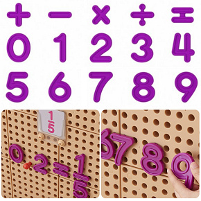 MASTERKIDZ Sada Čísel a Znaků pro Výuku Počítání a Matematiky pro Nástěnné Panely STEM 82 ks.