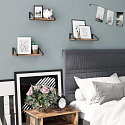 Sada 3 závěsných dřevěných polic Loft