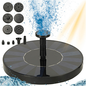 Solární fontána LUARO do zahradního jezírka, rybníčku, plovoucí zahradní čerpadlo 16 cm