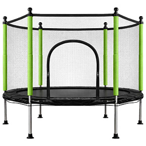Trampolína do domu zahrady pro děti síť míče 140 cm 55 palců zelená Trampolína do domu zahrady pro děti síť míče 140 cm 55 palců zelená