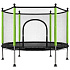 Trampolína do domu zahrady pro děti síť míče 140 cm 55 palců zelená