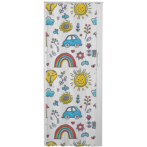 STANDOM Shrnovací dveře plastové plné s potiskem Děti KIDS 83 cm, 201,5 cm