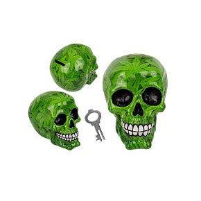 Pokladnička na zámek lebka marihuana