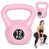 Kettlebell 12 kg for exercise, dumbbell, weight ball, fitness load, pink, ModernHome