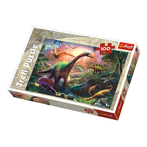 Puzzle Dinosauři 100 dílků 41x27,5cm v krabici 29x20x4cm Puzzle Dinosauři 100 dílků 41x27,5cm v krabici 29x20x4cm