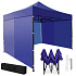 Garden event pavilion automatic pop-up tent, 3x3 m, blue, MultiGarden